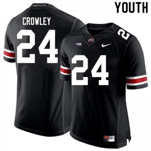 Youth Ohio State Buckeyes #24 Marcus Crowley Black Nike NCAA College Football Jersey January ANN7144KL